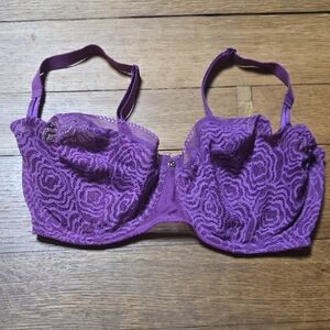Chantelle Purple Lace Underwire Bra